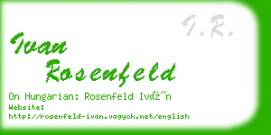 ivan rosenfeld business card